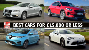 Best cars for £15,000 or less - header image