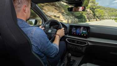 Alastair Crooks driving the SEAT Ibiza