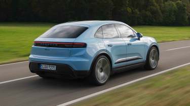 Porsche Macan Electric - rear tracking spoiler down