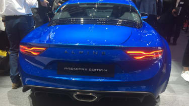 Alpine A110 Geneva show - rear blue