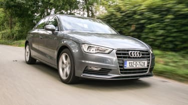 Audi A3 Saloon front tracking 