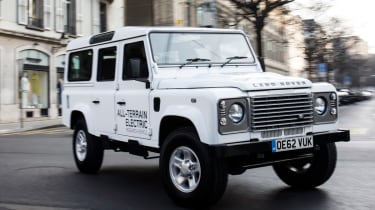 Electric Defender front action