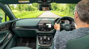 Paul Barker driving the Aston Martin DBX707