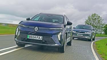 Renault Scenic and Hyundai Ioniq 5 - front cornering