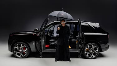 Cyril Kongo standing next to the Rolls-Royce Black Badge Cullinan by Cyril Kongo