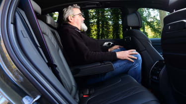 BMW X5 rear seats with Senior Test Editor, Dean Gibson