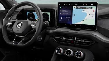 Skoda Kodiaq SportLine - infotainment and steering wheel