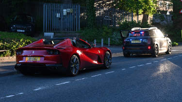 Ferrari pulled over by police