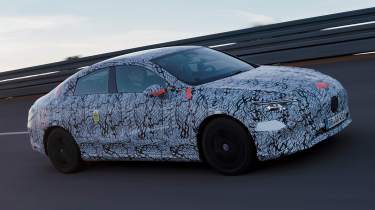 New Mercedes CLA in camo - front angled