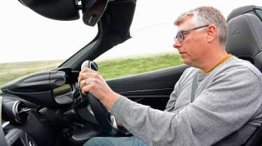 Paul Barker driving the McLaren 750S Spider