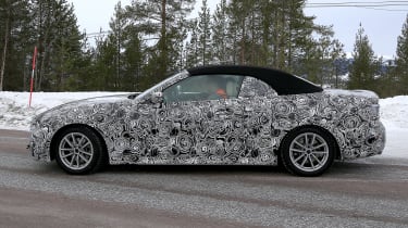 BMW 4 Series Convertible spies - side winter