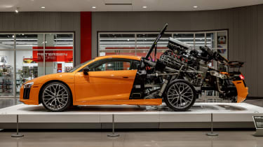 Petersen Automotive Museum - Audi R8 exploded side