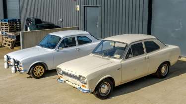 MST Mk1 Sports Escort remake - front angled with original Escort