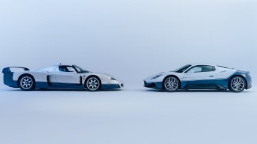 New Maserati MC20 Icona and MC12 Stradale together side on