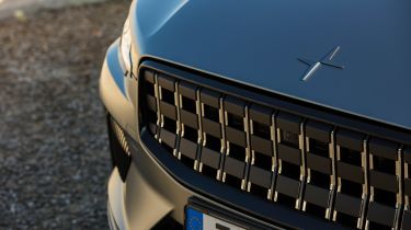 Polestar 1 close up of the grill and badge